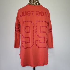 NWOT NIKE 95 Long Sleeve Red Orange Tee Large